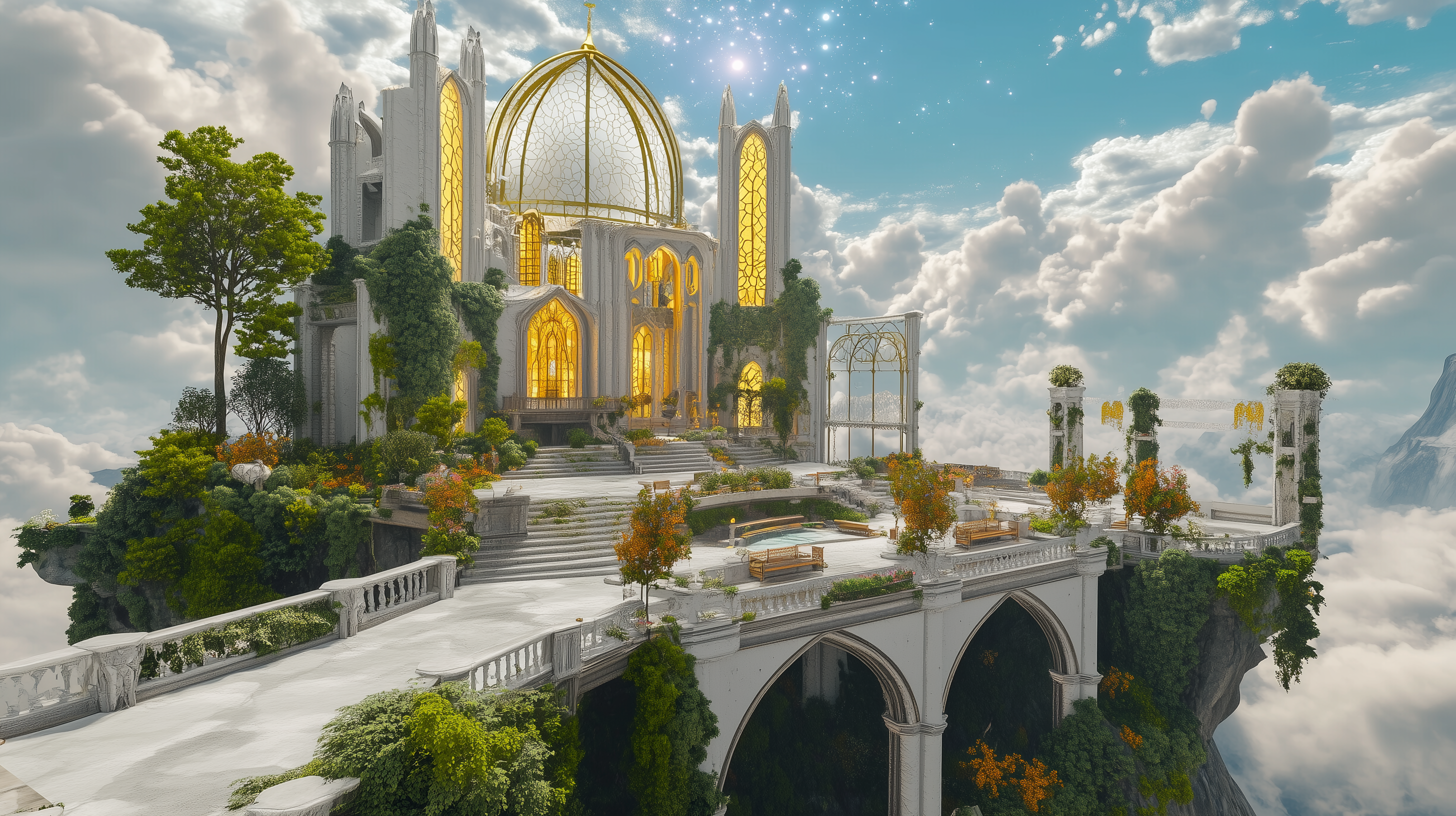 Culture Shift Universe — a luminous cathedral rising above the clouds